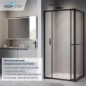 Душевой уголок RGW Leipzig 100x80 77124508-14 профиль цвет Черный стекло прозрачное