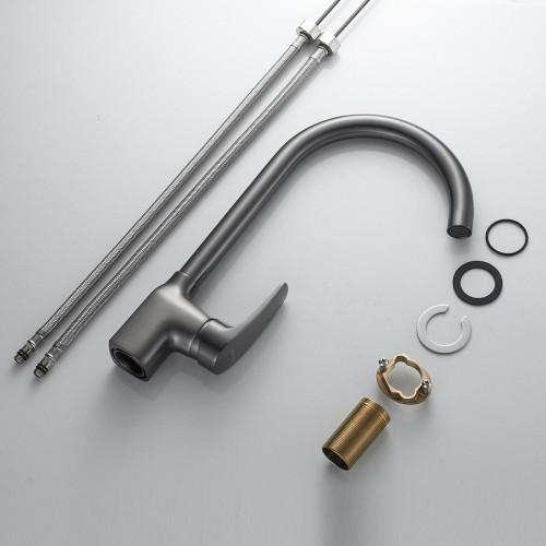 Смеситель для кухни Shevanik S5053T цвет Оружейная сталь