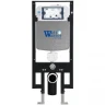 Комплект унитаза с инсталляцией WeltWasser AMBERG 497 + MERZBACH 043 GL-BL + AMBERG RD-BL 10000012176 цвет Черный глянцевый с сиденьем Микролифт и клавишей смыва цвет Черный