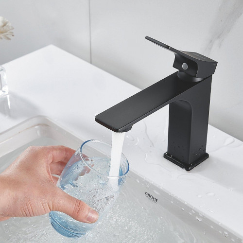 Смеситель для раковины Shevanik S6101H цвет Черный