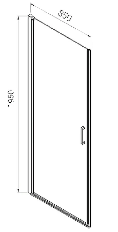 Душевая дверь Vincea Alpha 85 VDP-3AL850MT профиль Хром стекло текстурное