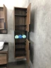 Шкаф пенал Comforty Штутгарт 40 00004151544 подвесной Дуб темно-коричневый Черный матовый МДФ / ЛДСП