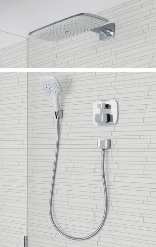 Смеситель для душа Hansgrohe PuraVida 15771000 с термостатом Хром латунь встраиваемый