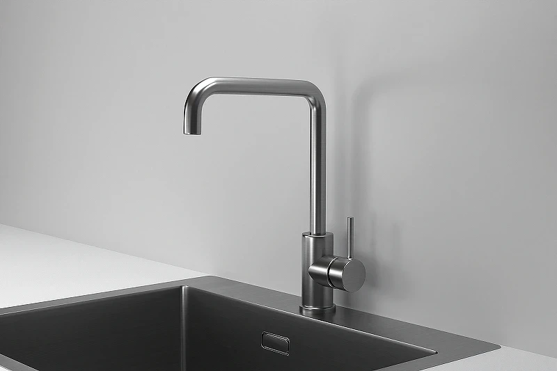 Смеситель для кухни Granula Kitchen Space 7110 цвет Сталь сатин