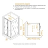 Душевой уголок RGW Passage 100x100 4108741100-11 профиль цвет Хром стекло прозрачное
