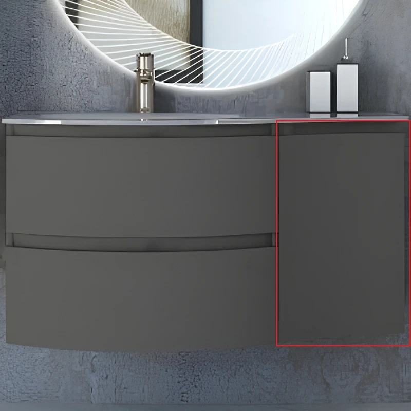 Подвесной шкаф Cezares Vague 34 R 54906 Grigio talpa opaco МДФ / ЛДСП