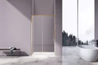 Душевая дверь Vincea Slim-N 110 VDS-4SN110CLG профиль Брашированное золото стекло прозрачное