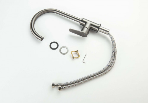 Смеситель для кухни Aquatek Бетта AQ1182BGM цвет Оружейная сталь