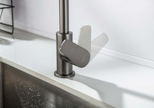 Смеситель для кухни Aquatek Бетта AQ1182BGM цвет Оружейная сталь