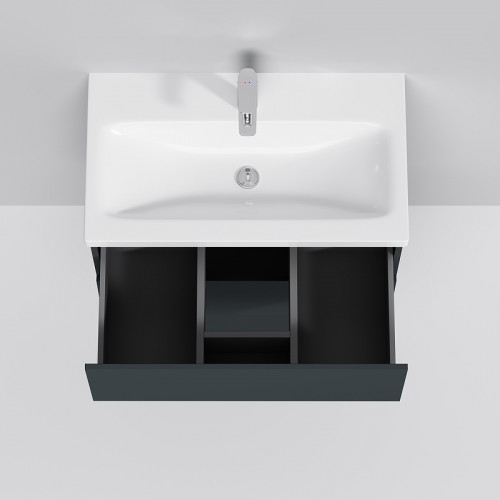 Тумба под раковину AM.PM Gem 75 M90FHX07522GM подвесная Графит матовый МДФ / ЛДСП