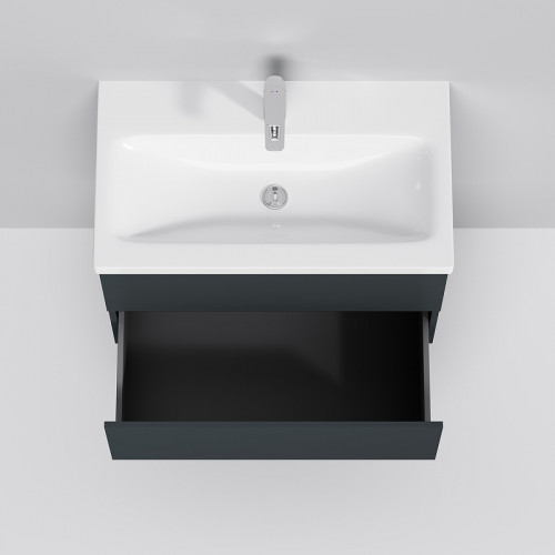 Тумба под раковину AM.PM Gem 75 M90FHX07522GM подвесная Графит матовый МДФ / ЛДСП