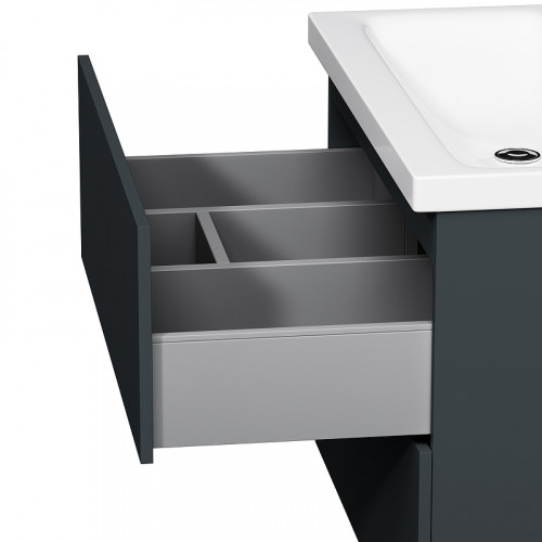 Тумба под раковину AM.PM Gem 75 M90FHX07522GM подвесная Графит матовый МДФ / ЛДСП