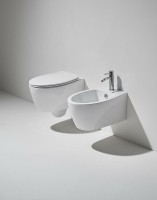 Унитаз Simas LFT Spazio LFT18 bi rimless подвесной Белый без сиденья фаянс подвесной