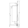 Смеситель для ванны Gattoni Circle Two 9108/91NO Черный матовый латунь на пол