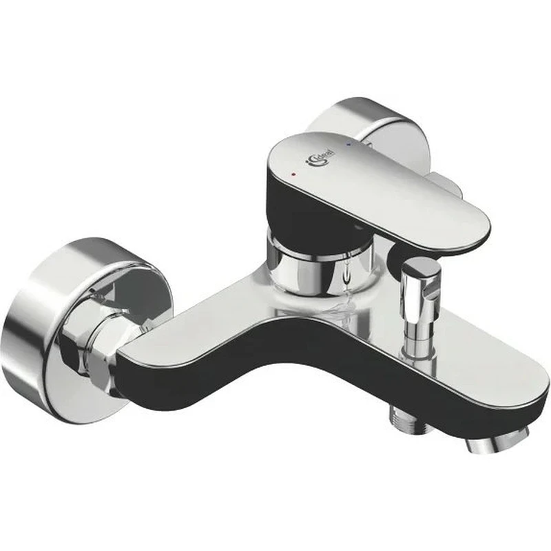 Смеситель для ванны Ideal Standard Tyria BC157HS Черный матовый Хром латунь на стену