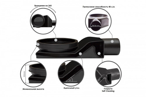 Душевой лоток Bettoserb Line 13702511 с решеткой Хром матовый