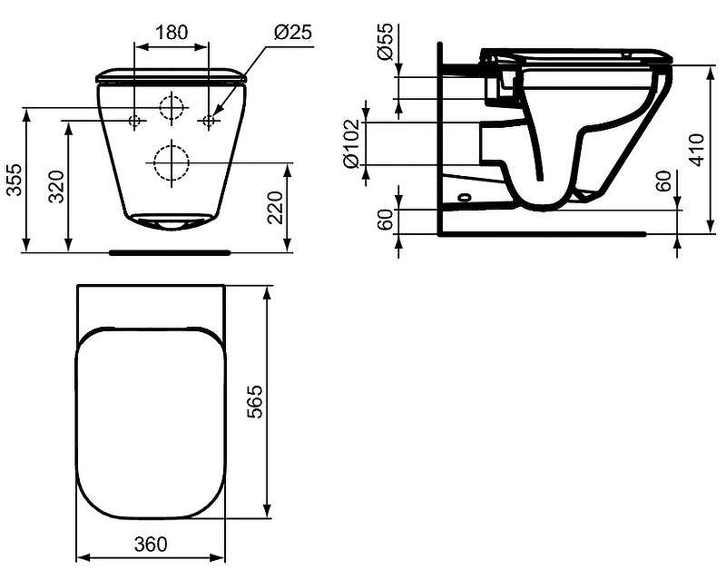 Унитаз подвесной Ideal Standard Tonic II K316501 с сиденьем Микролифт
