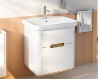 Тумба с раковиной Vitra Sento 65 60822 подвесная Белая матовая МДФ / ЛДСП