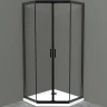 Душевой уголок BelBagno Uno 90х90 UNO-195-P-2-90-C-NERO профиль Черный матовый стекло прозрачное
