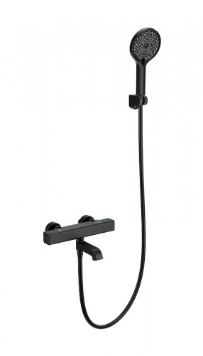 Смеситель для ванны Wonzon &amp; Woghand Stay WW-B2016-A1-MB с термостатом цвет Черный матовый