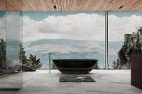 Ванна из полиэфирной смолы Abber Kristall 180х85 AT9702Onyx Черная без гидромассажа
