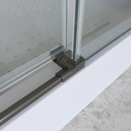 Душевая дверь BelBagno Marino 2 150 MARINO-2-BF-1-150-C-GM профиль Оружейная сталь стекло прозрачное