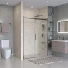 Душевая дверь BelBagno Marino 2 150 MARINO-2-BF-1-150-C-GM профиль Оружейная сталь стекло прозрачное