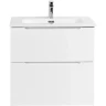 Тумба под раковину BelBagno Etna-H60 70 ETNA-H60-700-2C-SO-BL-P подвесная Bianco Lucido МДФ / ЛДСП