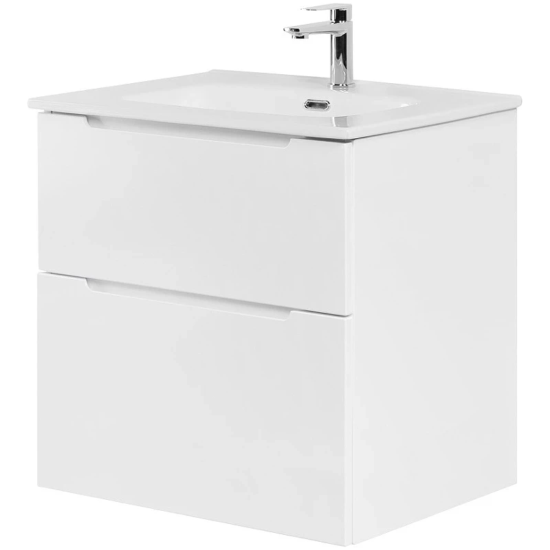 Тумба под раковину BelBagno Etna-H60 70 ETNA-H60-700-2C-SO-BL-P подвесная Bianco Lucido МДФ / ЛДСП