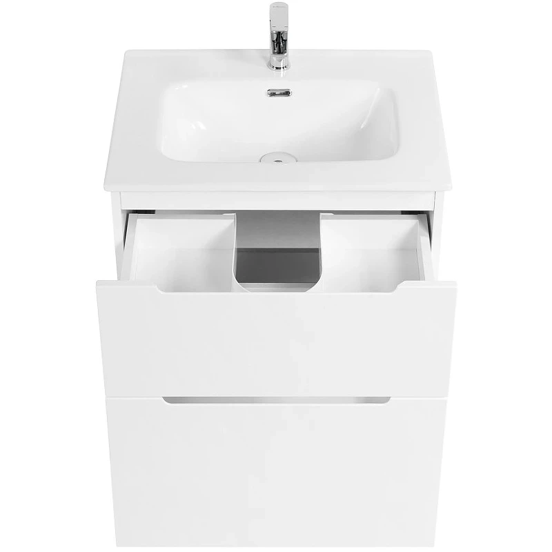Тумба под раковину BelBagno Etna-H60 70 ETNA-H60-700-2C-SO-BL-P подвесная Bianco Lucido МДФ / ЛДСП