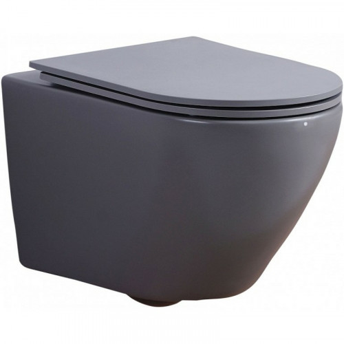 Унитаз Esbano Azalea ESUPAZALGM подвесной Серый матовый с сиденьем Микролифт фаянс подвесной