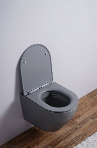 Унитаз Esbano Azalea ESUPAZALGM подвесной Серый матовый с сиденьем Микролифт фаянс подвесной