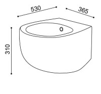 Биде AeT Dot 2.0 S556T1R1V1143 подвесное Зеленый мох матовое