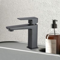 Смеситель для раковины WesnaArt Narcis NAR06-210BL-25100 Черный матовый латунь