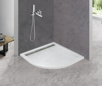 Душевой поддон из искусственного камня Cezares Tray AS 90x90 TRAY-AS-R-90-30-W Белый