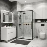 Душевой уголок Grossman Cosmo 110х90 120.K33.02.1190.21.00 профиль Черный матовый стекло прозрачное