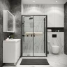 Душевой уголок Grossman Cosmo 110х90 120.K33.02.1190.21.00 профиль Черный матовый стекло прозрачное