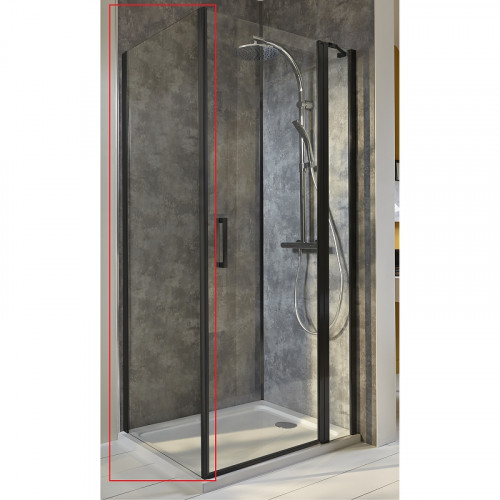 Душевая стенка Jacob Delafon Contra 90 E22FT90-BL профиль Черный матовый стекло прозрачное