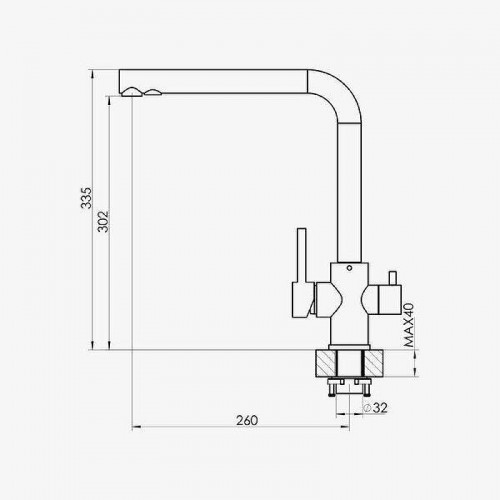 Смеситель для кухни Dr. Gans Акцент 339.06h.2123.406 цвет Терракота
