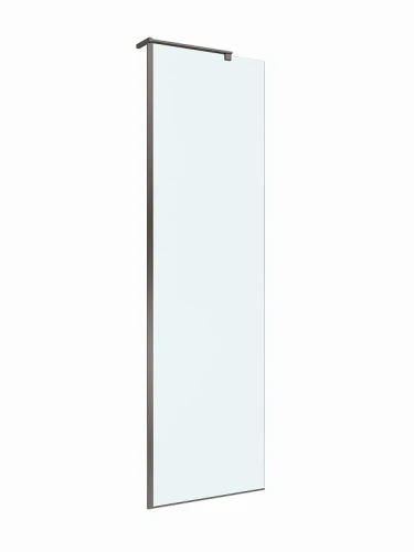 Душевая перегородка BelBagno Uno 60 UNO-L-1-TB-60-C-GM профиль Оружейная сталь стекло прозрачное