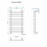Электрический полотенцесушитель Energy Galaxy 1000х600 EETR0GLXS10060R905M цвет Черный матовый