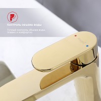 Смеситель для раковины Raglo R50.10.23 Золото матовое латунь
