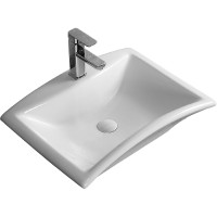 Раковина Ceruttispa 62 CR7096 СТ9593 Белая фарфор накладная