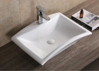 Раковина Ceruttispa 62 CR7096 СТ9593 Белая фарфор накладная