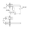 Смеситель для раковины Grohe Essence+ 19967001 Хром латунь встраиваемый