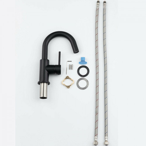 Смеситель для раковины Aquatek Европа AQ1307MB Черный матовый латунь