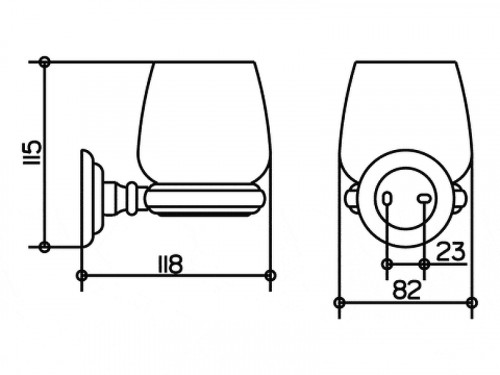 Стакан для зубных щеток Keuco Astor 2150019000 Хром