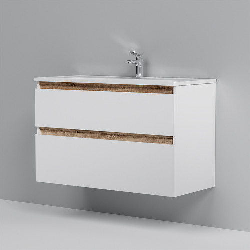 Тумба под раковину AM.PM X-Joy 100 M85AFHX1002WG подвесная Белый глянец МДФ / ЛДСП