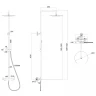 Душевая система Whitecross Y brushed nickel Y1244NIB Брашированный никель латунь на стену