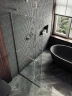 Душевая перегородка Maybah Glass MGD-726-5у 790x1950 в узком профиле Хром матовый стекло прозрачное
